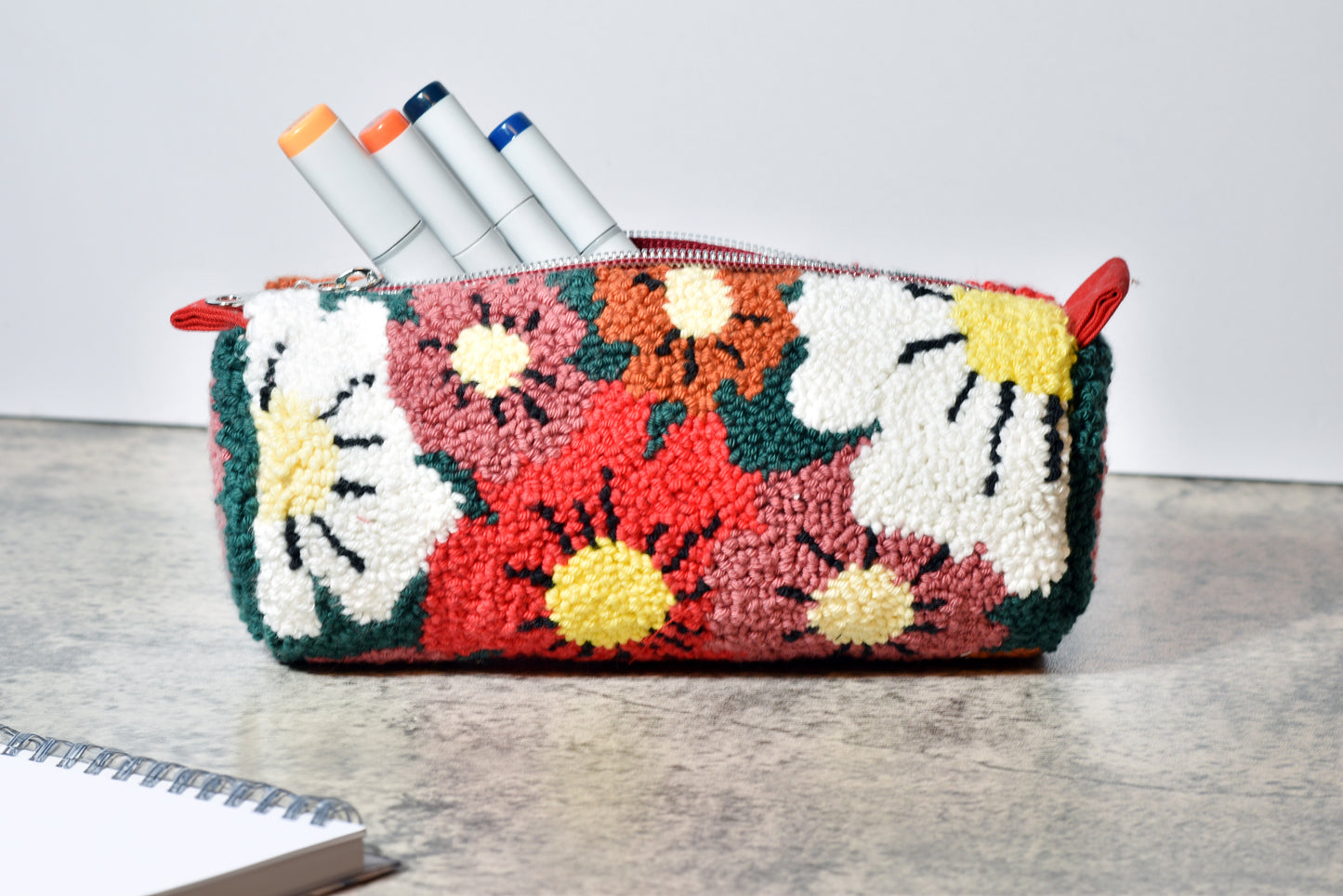 Punch Needle Etui Tasche digitales Muster