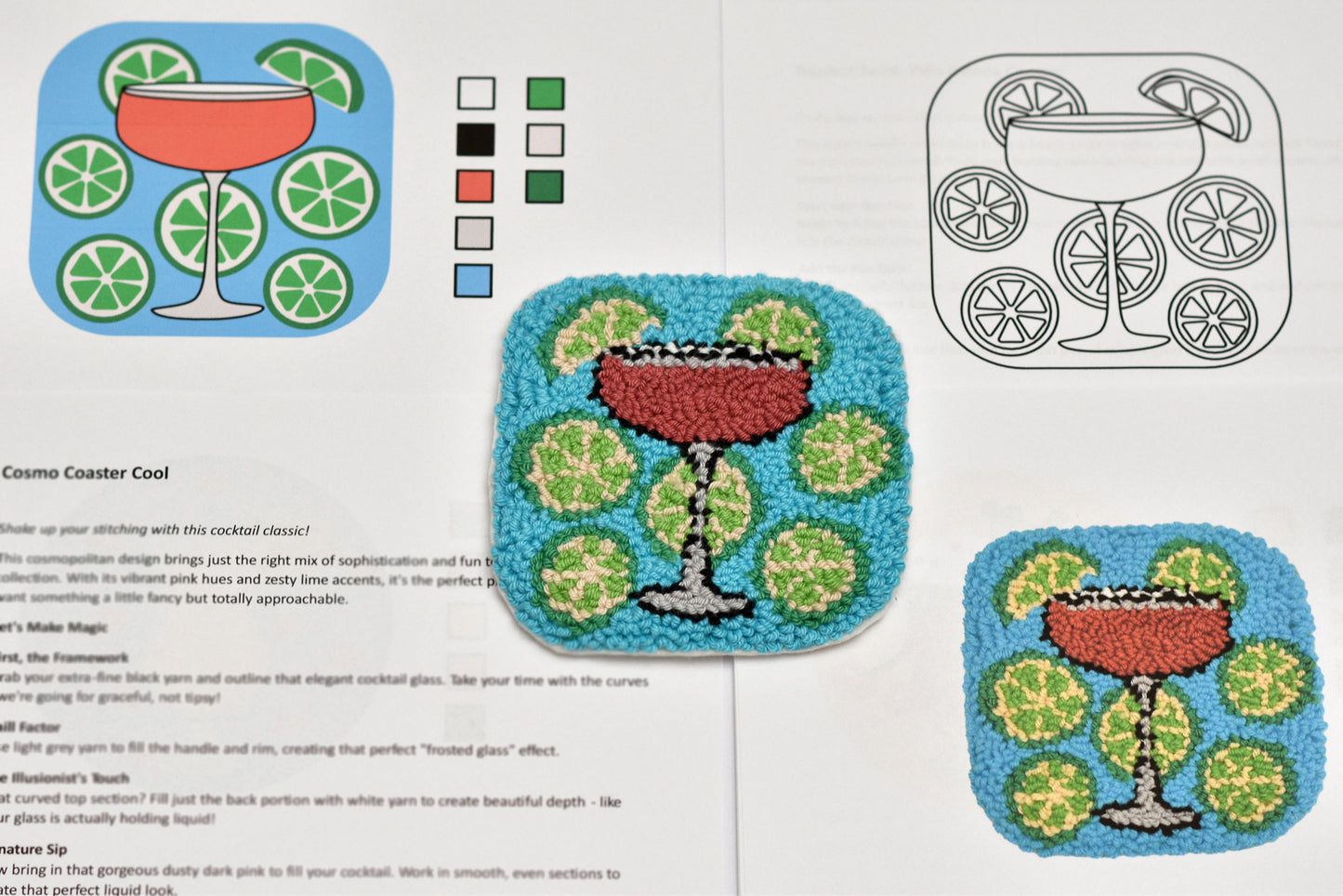 Bar Chart Daydream - 10 Elegant Drink-Themed Embroidery Patterns – Digital PDF with Printable Templates and Step-by-Step Instructions