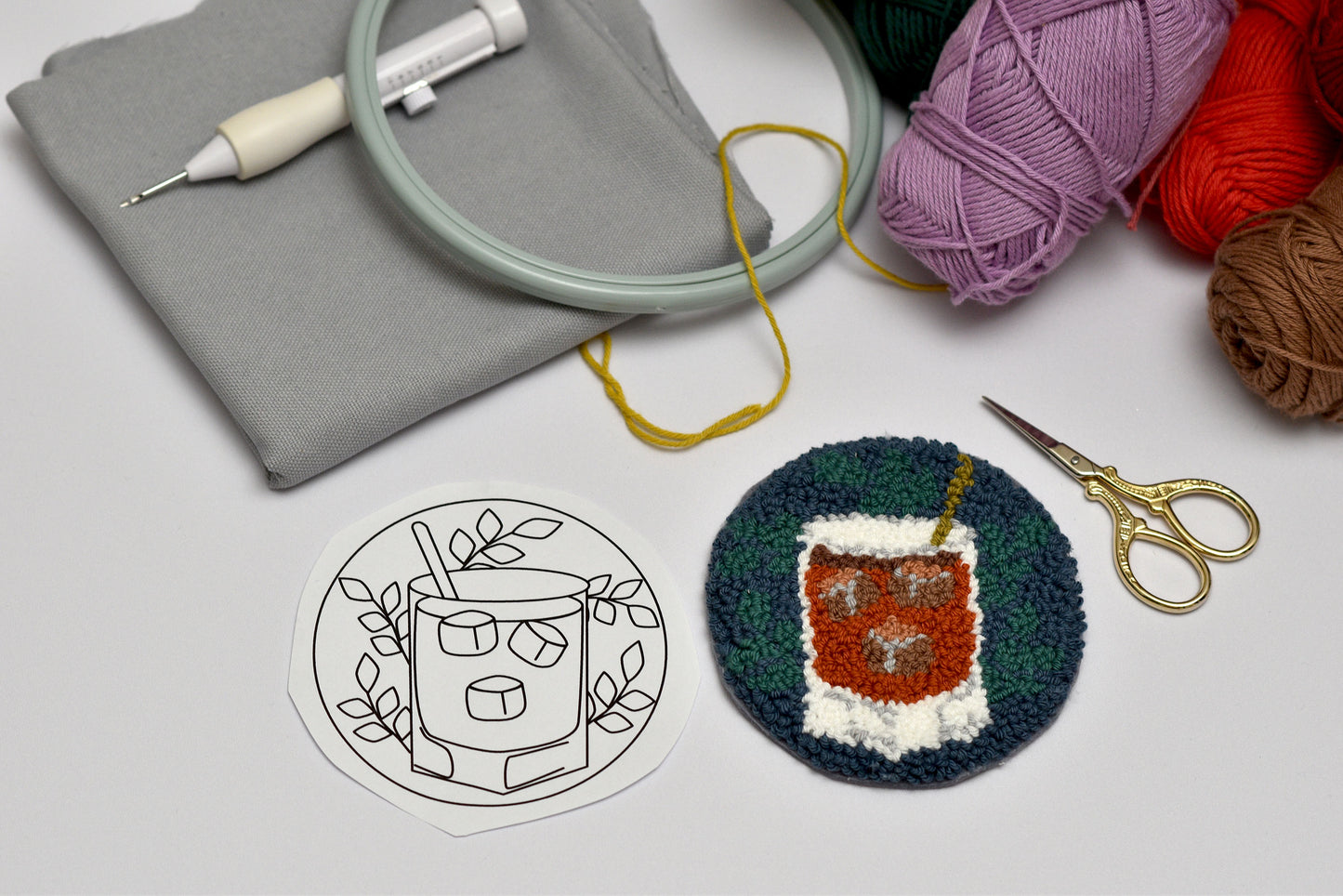 Bar Chart Daydream - 10 Elegant Drink-Themed Embroidery Patterns – Digital PDF with Printable Templates and Step-by-Step Instructions