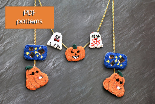 Halloween badges for DIY lovers- Pumpkin and ghosts with 5 different variation in one digital file