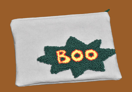 Digitales Schnittmuster für eine Halloween-Geister-Etui-Tasche – DIY-Anleitung zum Punch Needle &amp; Nähen