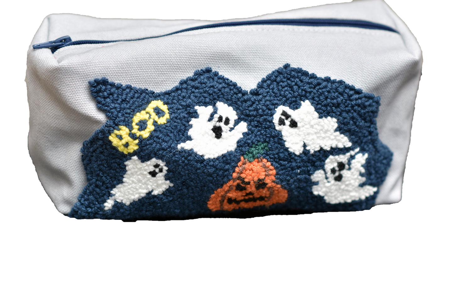 Halloween Punch Needle Cosmetic Bag - Digital Sewing Pattern -Grumpy pumpkin