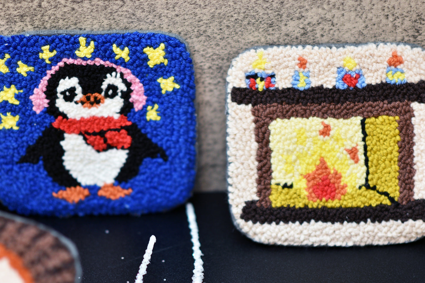 Winter Wonderland Punch Needle Coaster Pattern Set-Digital download