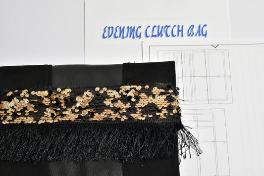 Elegant Suede & Leather Evening Bag Digital Pattern and Step-by-Step Guide