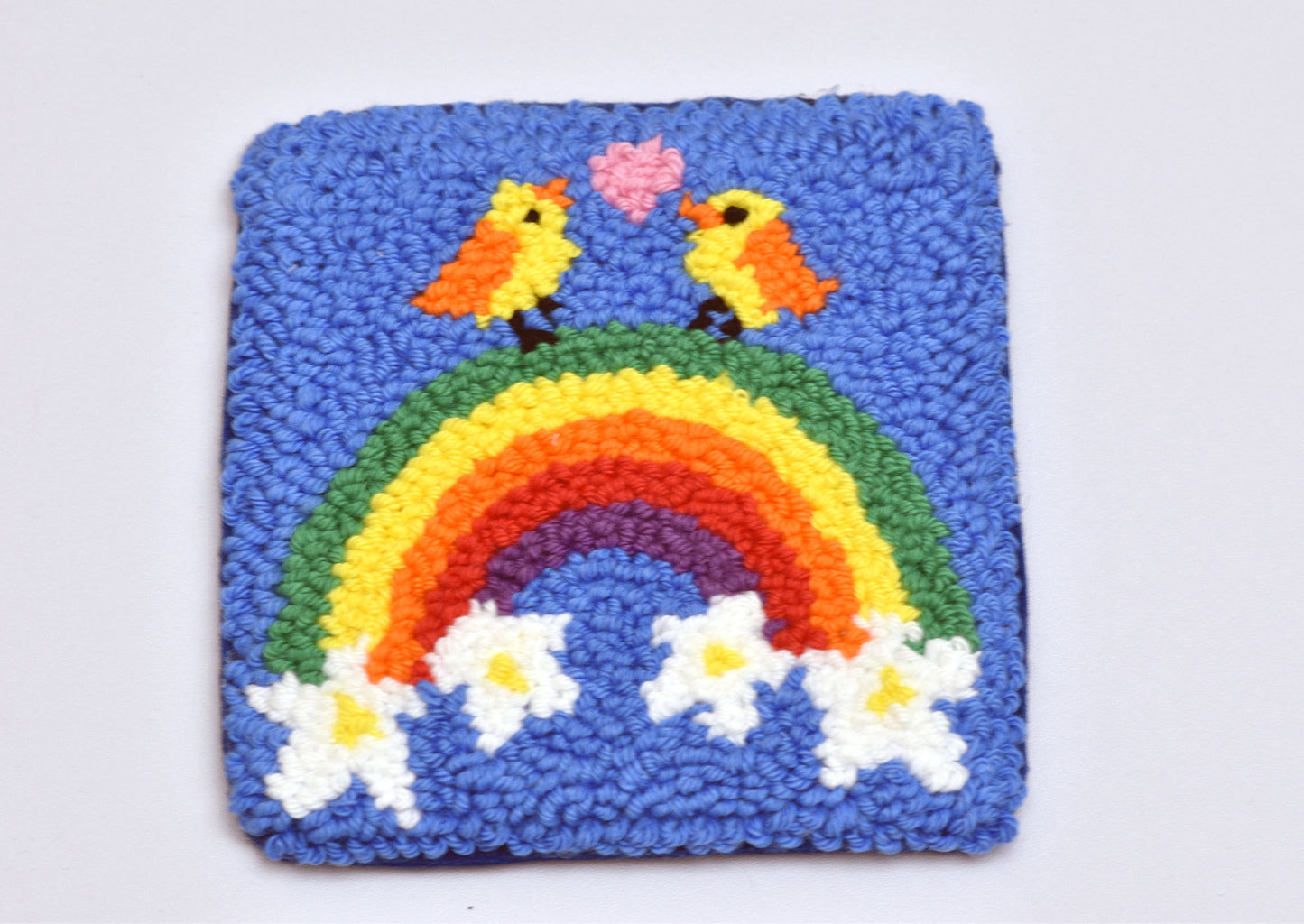 Spring punch needle coaster pattern bundle–10 digital PDF designs – Beginner friendly embroidery projects–Floral, birds and nature themes