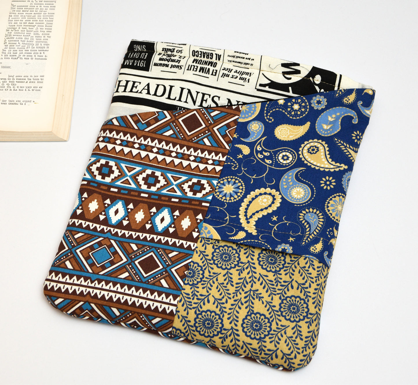 DIY-Anleitung zum Nähen einer Buchhülle – Patchwork-Buchhüllenmuster