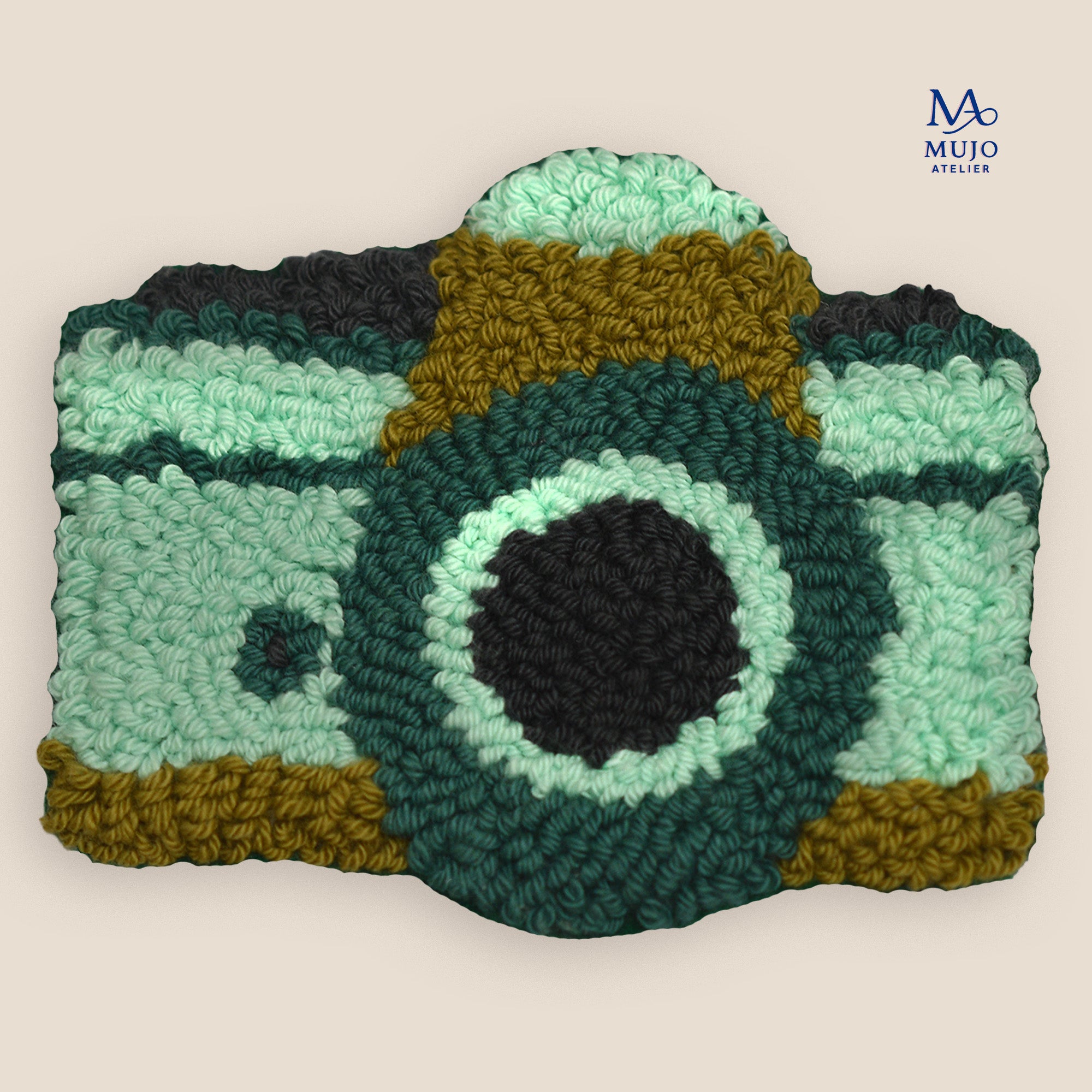 Retro Camera Punch Needle Coaster Pattern PDF Digital Download