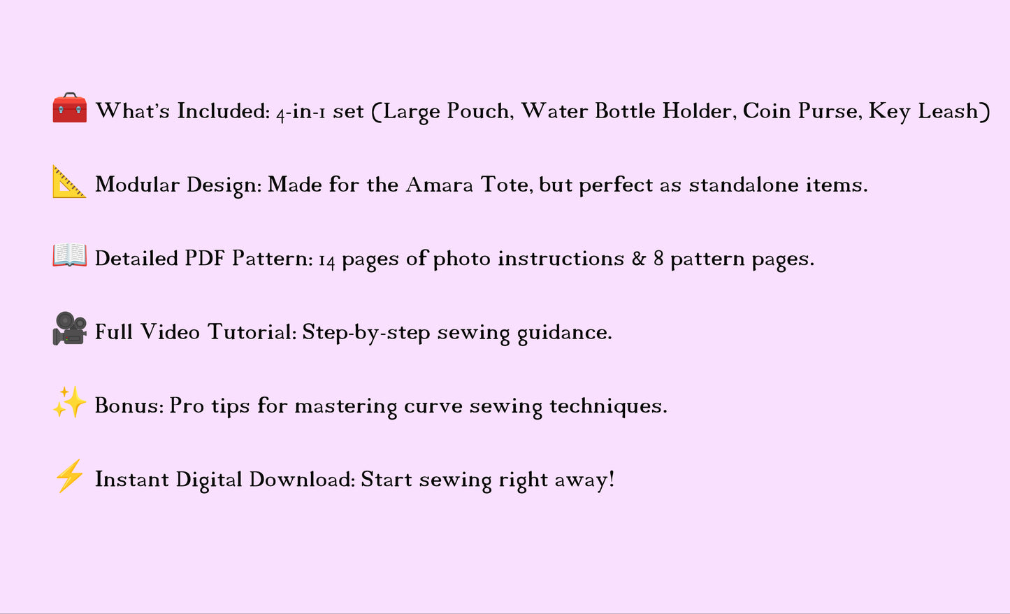 Tote bag organizer sewing pattern instruction diagram