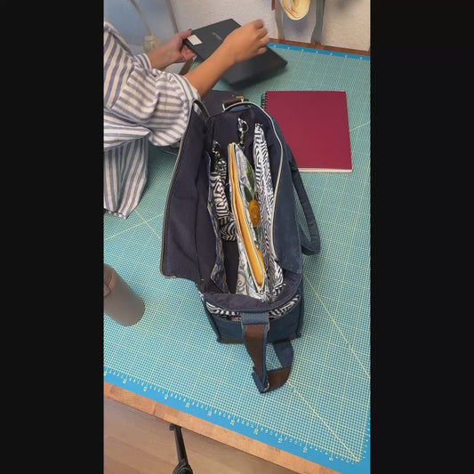 Waterproof Tote Bag Sewing Pattern for a Convertible & Structured DIY Laptop Tote